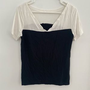 Super soft black & white top